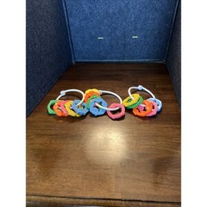 Vintage Fisher Price 1977 Animal Key Ring Baby‎ Rattle Teether Toy 5"